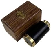 Solid Brass Nautical Telescope 6 Pirate Spy Glass with Wooden Case
