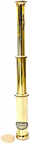 Heynz Pirate Monocular Brass Nautical Spyglass Telescope 12 Inch