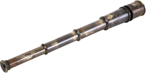Vintage Nautical Brass Telescope with Wooden Box