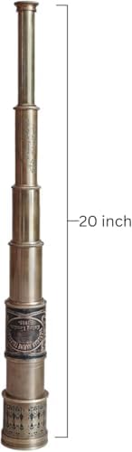 SUGRA ART 20 Inch Brown Antique Brass Telescope