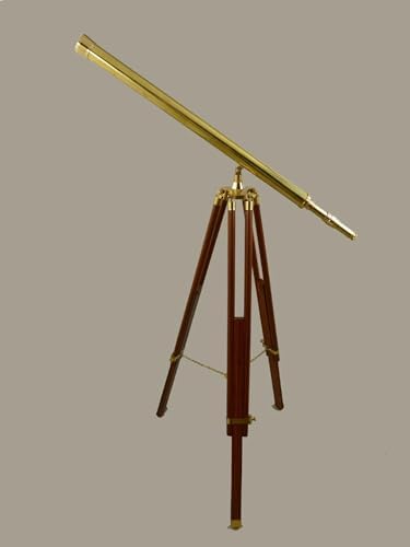 37 Inch Brass Telescope with Wooden Tripod