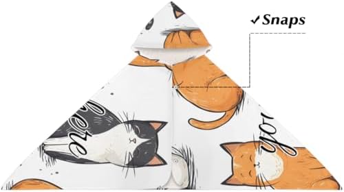 Personalized Kids Hooded Beach Towel for Boys Girls