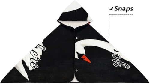 White Swan Personalized Kids Beach Towel for Boys Girls