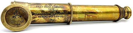 5MoonSun5 Brass Telescope 33 Inch Replica with Handmade Leather Case