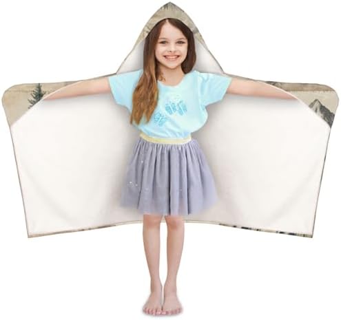 Personalized Kids Hooded Beach Towel with Custom Name 1