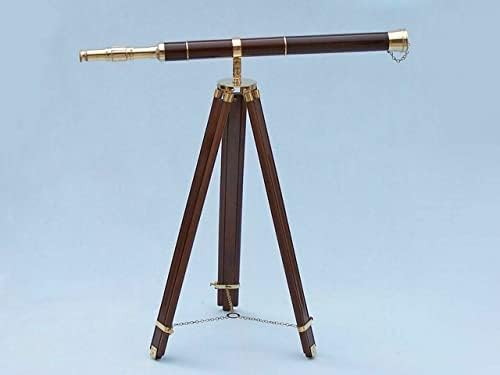 60 Inches Floor Standing Admirals Solid Brass Black Antique Marine Telescope