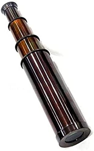 Solid Brass Brown Antique 15 Inch Spyglass Telescope
