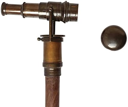 Antique Brass Telescope Walking Stick Collectible