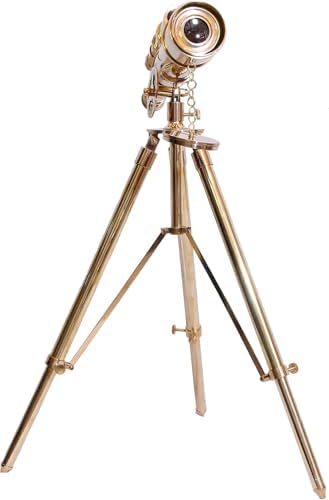 Brass Telescope With Adjustable Tripod Stand