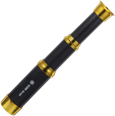 Kids Pirate Telescope - Adjustable 3-Section Handheld Monocular Spyglass Toy for Children