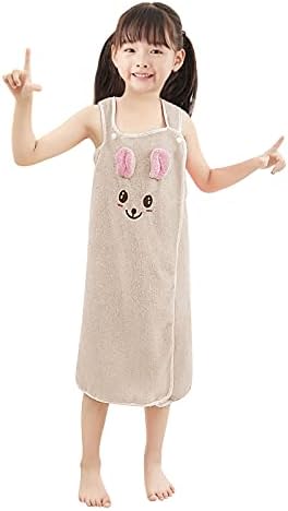 PURFUN Girls Soft Bath Towel Wrap with Cartoon Rabbit