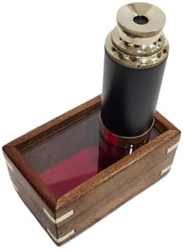 Marine Brass Telescope 6 Inch with Wooden Case