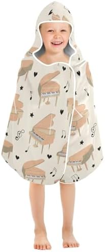 Susiyo Kids Hooded Bath Towel Piano Pattern