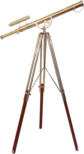 Decorative Double Barrel Brass Telescope Stand