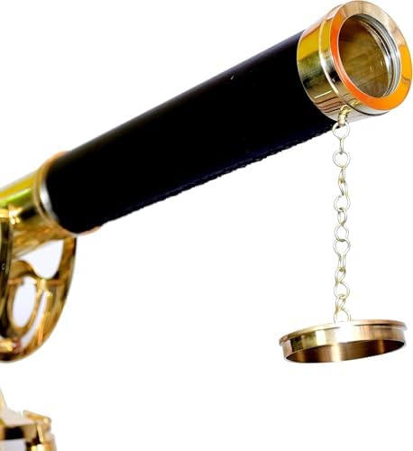 Vintage Shiny Brass Telescope Floor Stand