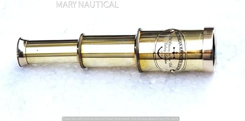 Adventure Pirate Brass Telescope with Anchor Wooden Box