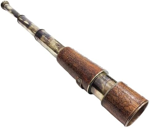 Antique Decor Spyglass Pirate Telescope with Leather Case