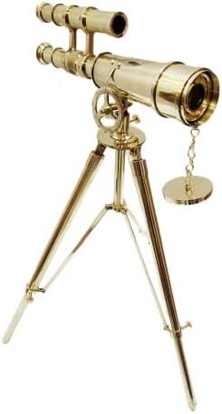 Nautical Handmade Brass Telescope with Adjustable Tripod Stand