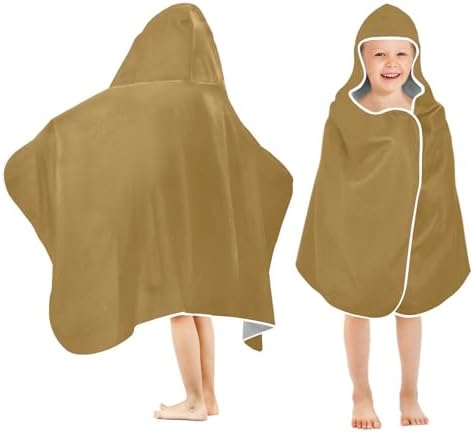GAIGEO Khaki Kids Hooded Bath Towels