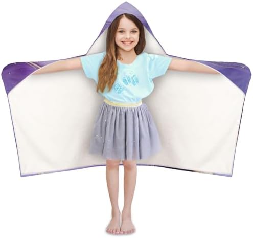 Purple Personalized Kids Beach Towel with Hood