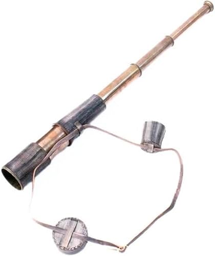 Antique Style Brass Telescope with Leather Cover