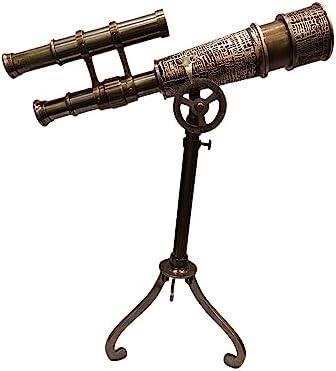 Navirock Antique Brass Telescope with Tripod Stand