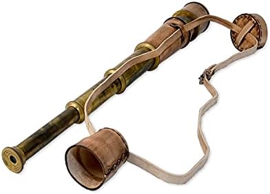RII Antique Decor Spyglass Pirate Telescope with Leather Case 1
