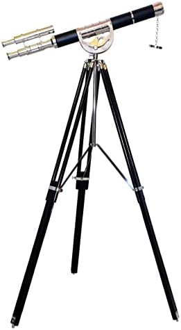Maritime Antique Brass Telescope with Chrome Finish