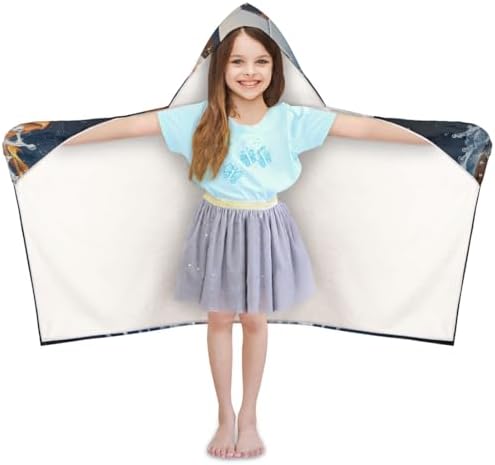 3D Soccer Personalized Kids Beach Towel with Hood