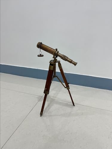 15 Inch Pure Brass Telescope with Wooden Tripod Stand