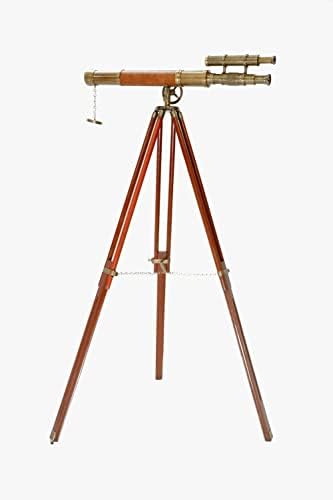 Antique Nautical Double Barrel Telescope