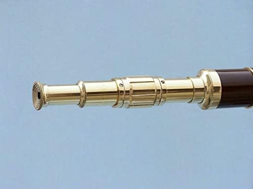 60 Inches Floor Standing Admirals Solid Brass Black Antique Marine Telescope