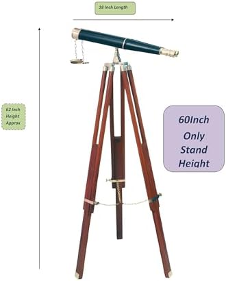 Brass Antique Binoculars with Tripod Nautical Telescope