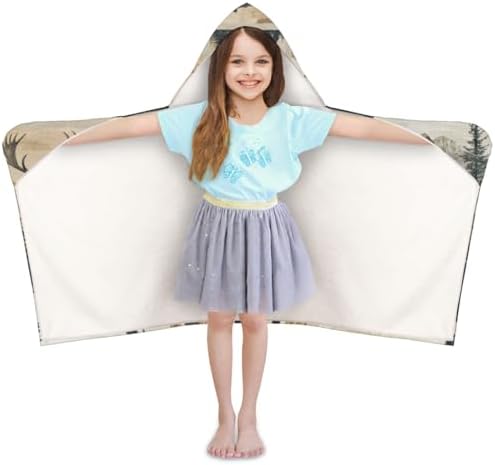 Personalized Kids Hooded Beach Towel with Name 1