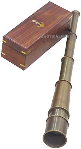 18 Inch Solid Brass Spyglass Telescope Handmade Collectibles Victorian