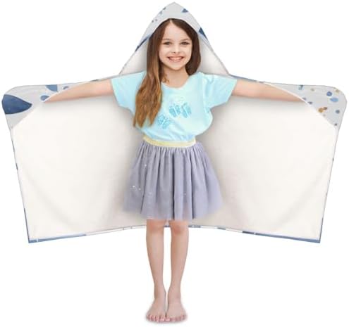 Personalized Kids Hooded Beach Towel for Boys and Girls