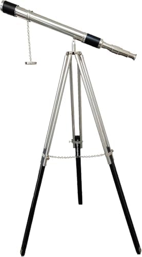 Royal Design Brass Antique Telescope with Retro Black Tripod