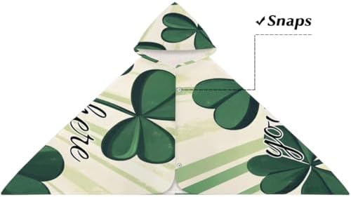 St Patricks Day Personalized Kids Hooded Beach Towel