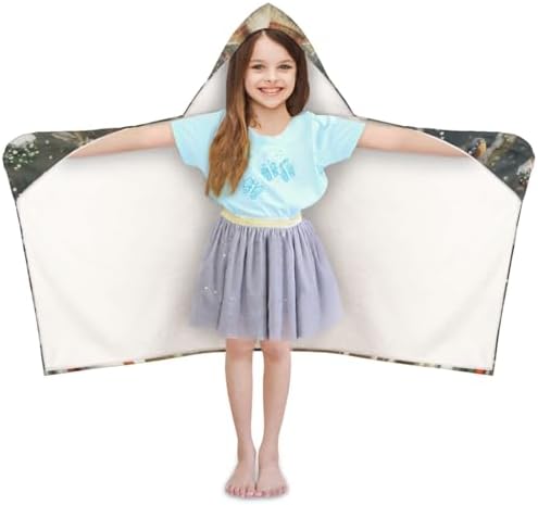 Christmas Cat Personalized Kids Beach Towel for Boys Girls