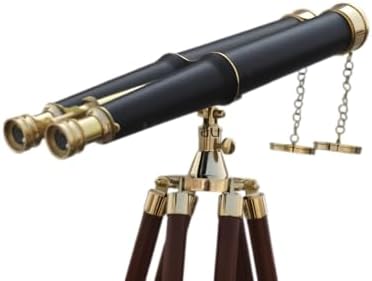 Brass Antique Binoculars with Tripod Nautical Telescope