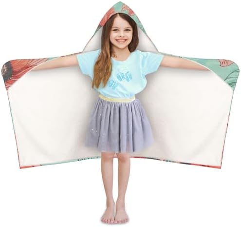 Boho Red Sunflower Personalized Kids Beach Towel