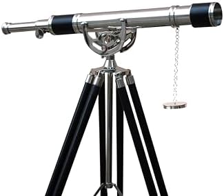 Navirock Antique Brass Telescope with Wooden Tripod