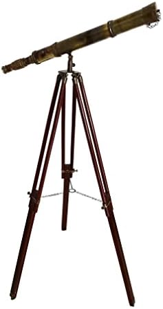 Antique Floor Standing Brass Telescope 52 Inches