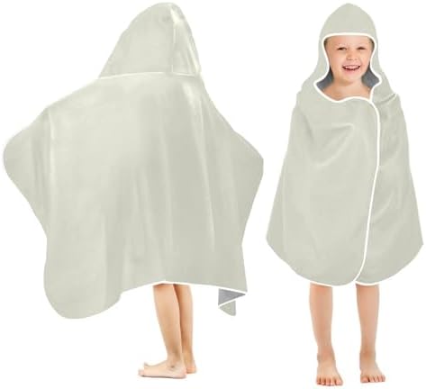 SPRIPORT Beige Kids Hooded Bath Towel Wrap