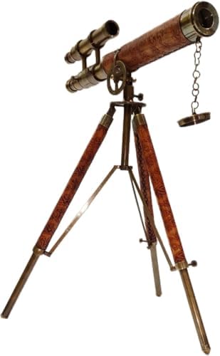 Nautical Brass Telescope with Adjustable Tripod Stand
