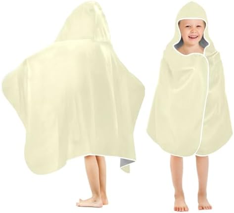 GAIGEO Cream Kids Hooded Bath Towel Quick Dry