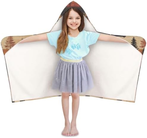 Personalized Kids Bear Beach Towel with Hood