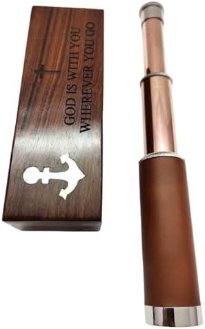 Vintage Brass Telescope 10 Inches in Box