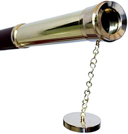 Antiqueex Nautical Brass Telescope Tripod Stand