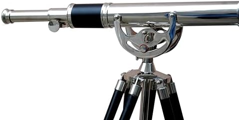 Navirock Antique Brass Telescope with Wooden Tripod